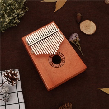  Wood thumb kalimba 17 note finger piano beginners portable instrument	